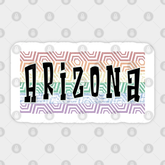 LGBTQ PATTERN AMERICA ARIZONA Sticker by Zodiac BeMac